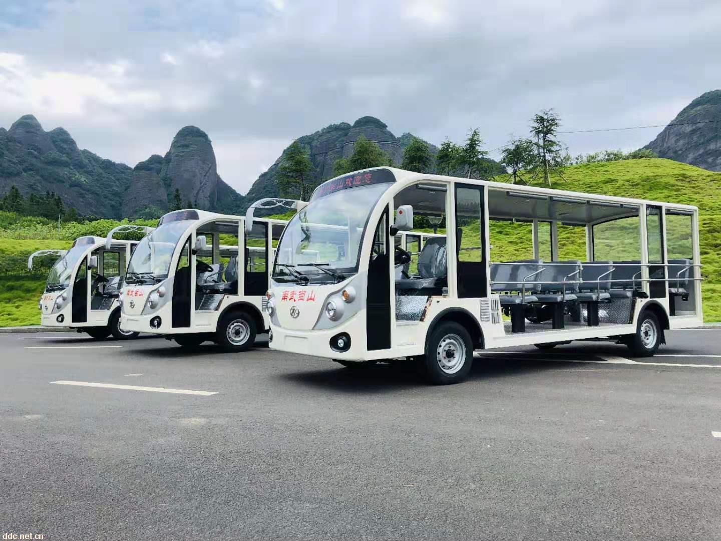 荷兰花海敞开式电瓶观光车14燃油观光车